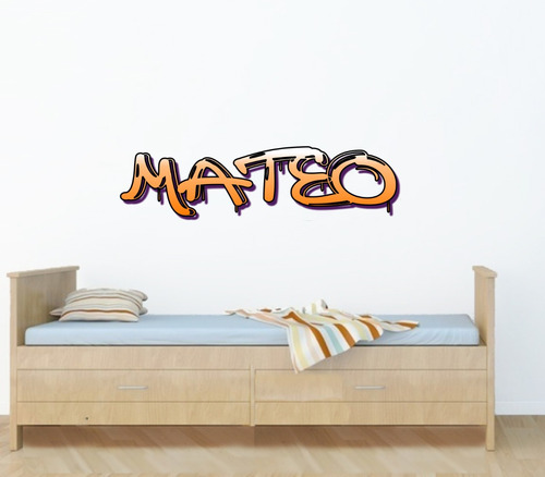 Vinilo Pared Infantiles Nombre Graffiti Wall Stickers