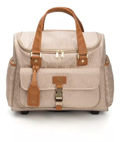 Maleta de viaje bloom 24 para mujer Jacquard VZ Beige