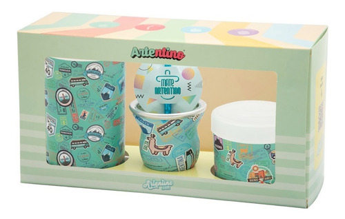 Imagen 2 de 10 de Mayorista 6 Caja Regalo Set Matero Artentino Mate Original