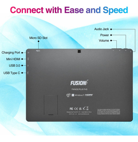 Tablet Fusion5 Fwin232 Plus De 10,1 Windows 11 Con 8 Gb De