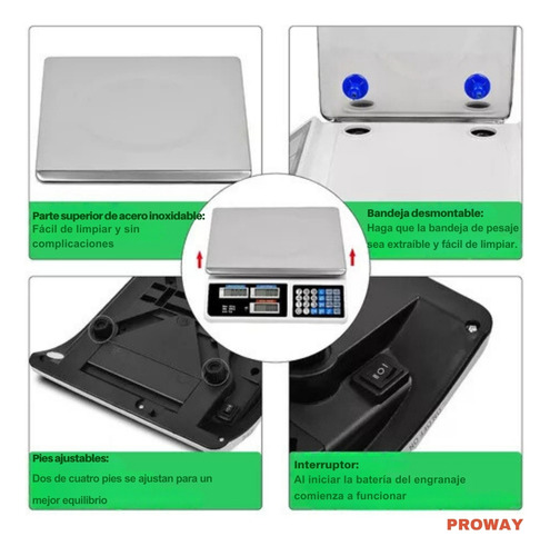 Balanza Pesa Digital 40 Kilos Recargable Negocio Electrónica