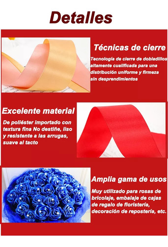 Mz Rollo De Cinta De Satén Nmd De Ancho, 4 Cm, 91 Metros,
