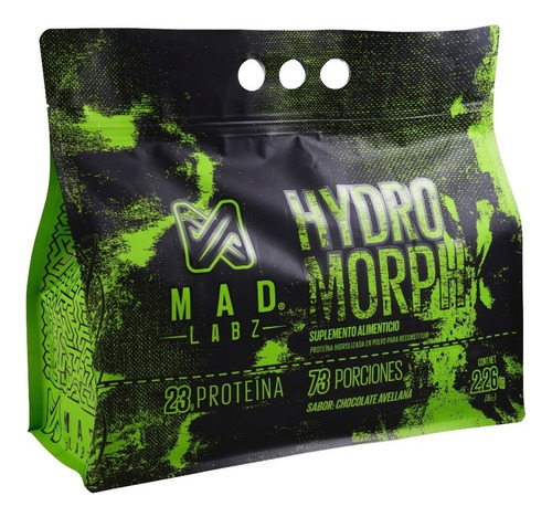 MDN Sports Mad Labz, Hydro Morph Proteína Hidrolizada, 2.26kg 73 Servs. Sabor Chocolate/Avellana