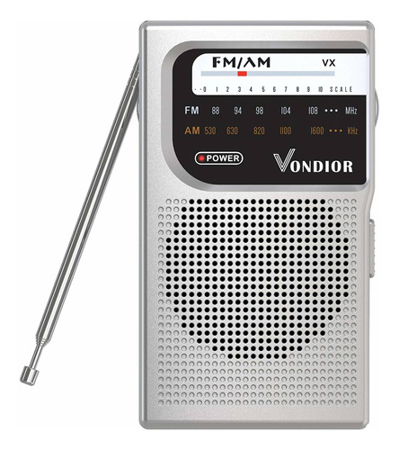 Vondior Vondior - Radio De Bolsillo Portátil Con Pilas Am/.