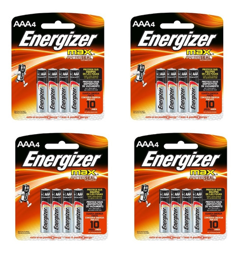 Pack X 4 Blister De Pilas  Energizer A A A Blister X 4 C/u