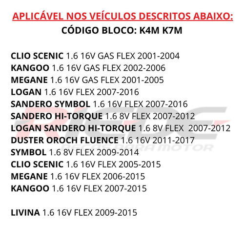 Biela Renault Clio 1.6 16v Ano 06/15 Flex
