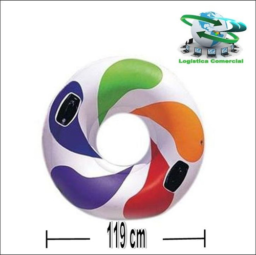 Anillo Flotador Inflable Adulto Con Asas 58202 Intex 119cm