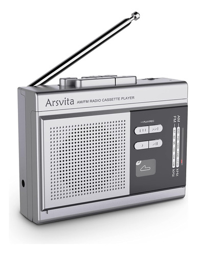 Arsvita Reproductor Y Grabador De Casete Portátil, Convertid