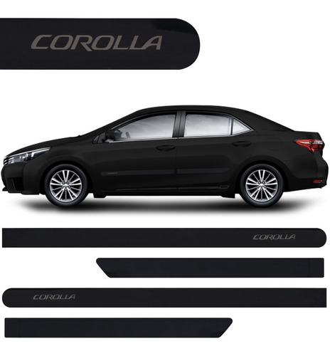 Jogo Friso Lateral Corolla Azul Cosmo 4 Peças 2015 2016