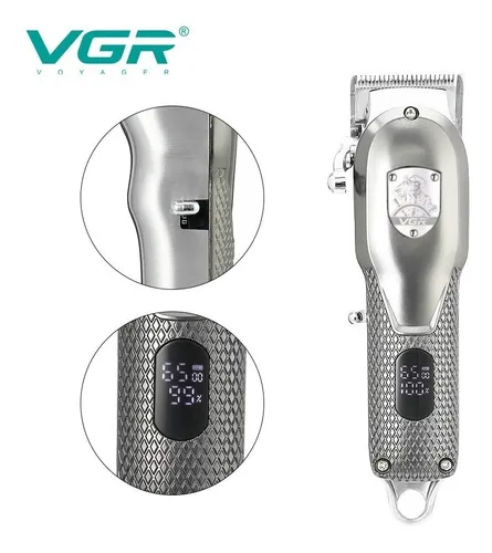 Maquina Cortar Pelo Clipper Vgr V-060 Display Recargable Usb