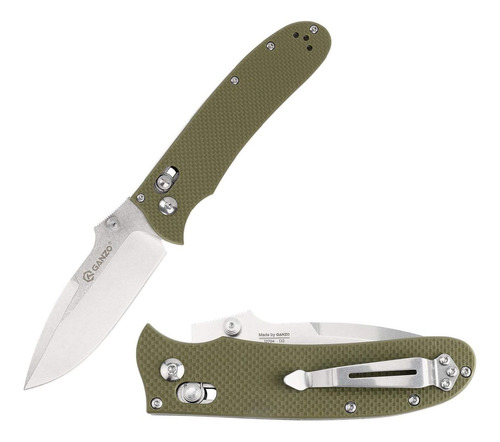 Navaja Plegable De Bolsillo D2 G10 Verde - Ganzo D704-gr