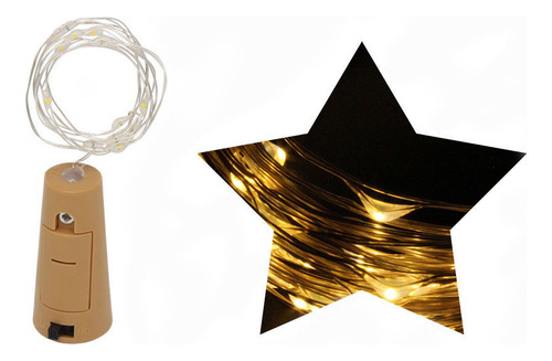 Cadena De 10 Luces Led K 1m Con Forma De Corcho Para Botella