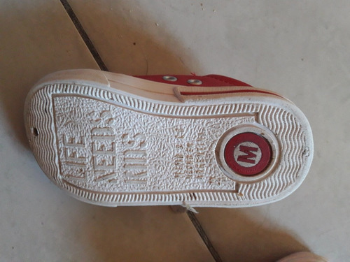 Zapatillas Mimo.de Cuero Con Abrojo Talle 22 Un Uso