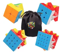 Comprar Cubo Rubik Pack 4 Cubos Moyu Meilong - 2x2 3x3 4x4 5x5