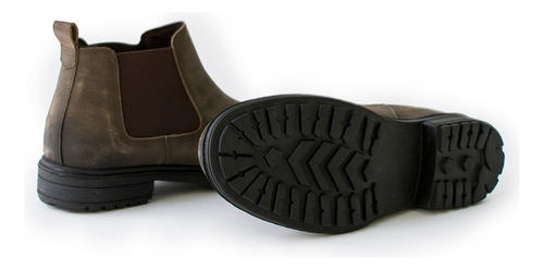 Bota Borcego Pizzoni De Hombre Elastizado Cuero Vacuno 5017