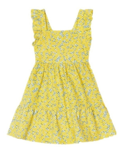 Vestido Estampado De Algodón Para Niña Color Mimosa 394250