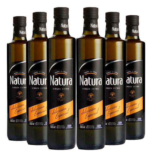 Aceite Oliva Extra Virgen Natura Seleccion 500ml Premium X6