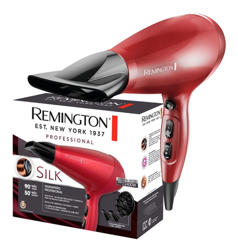 Secador Remington Silk Profesional Ac9096 Rojo 2400 Watts