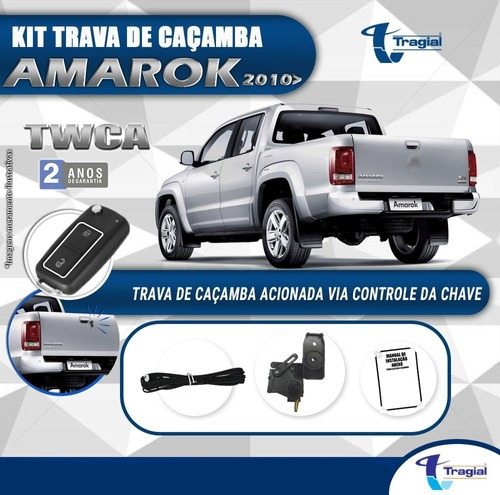 Imagem 2 de 4 de Kit Trava Caçamba Tragial Twca Amarok Acima 2010 Tampa Furo