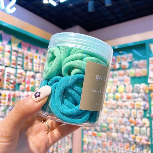 Ligas Elásticas Medianas Para El Cabello 150 Pcs Negro Y Verde