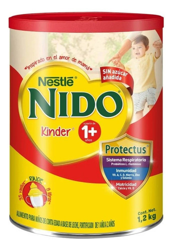 Leche En Polvo Nido Kinder 1+ A Partir De 1 Año Sabor Natural