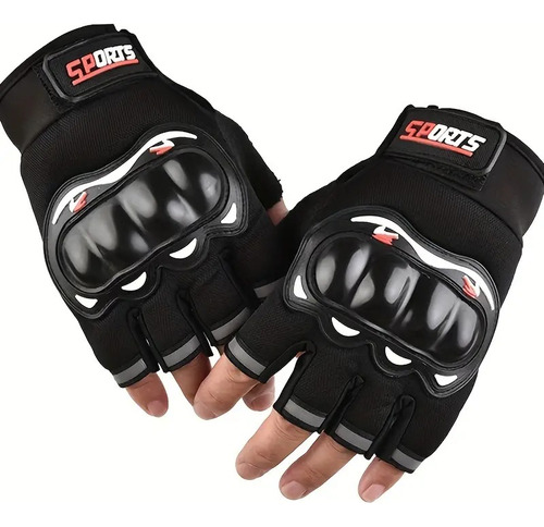 Guantes Tacticos Medio Dedo Nudillos Motos Bici Gimnasio