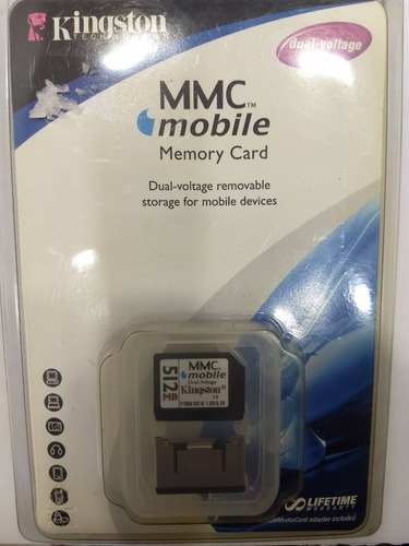 Imagen 1 de 3 de Memoria Card Mmc 512mb Kingston