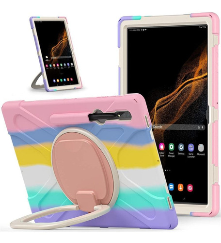 Funda De Rotación De 360 Para Samsung Galaxy Tab S8 Ultra De