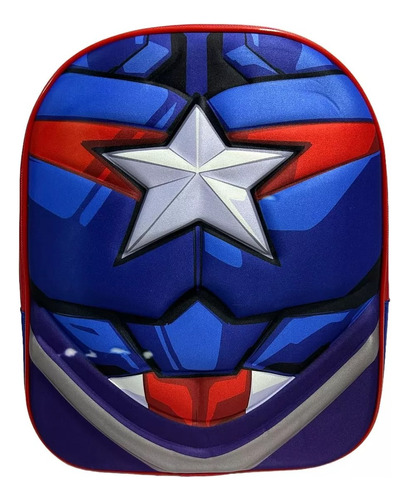 Mochila Capitan America Escolar Jardin Colonia Superhéroes