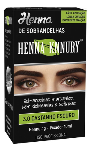 Imagem 1 de 1 de Henna Knnury Para Sobrancelhas - Castanho Escuro 3.0