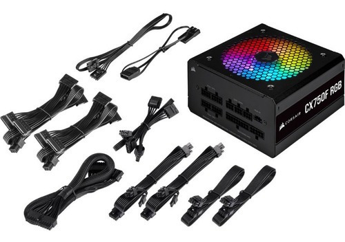 Fuente de alimentación para PC Corsair CX Series CX750F RGB 750W blanca 220V