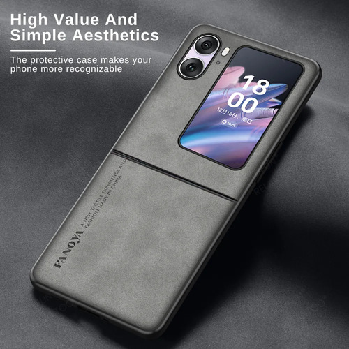 Funda Para Oppo Find N2 Flip Case Uso Rudo De Cuero Pu Lujo Anti-caída Bumper Para Mujeres Hombres
