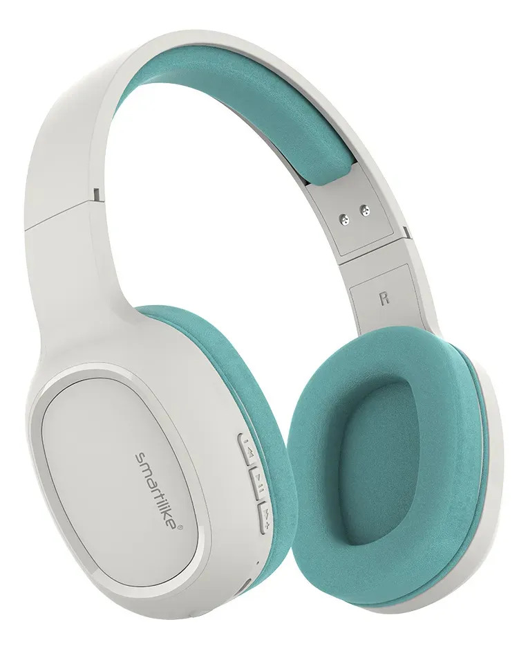 Auricular Inalámbrico Reducción De Ruido Smartilike Color Blanco/Celeste