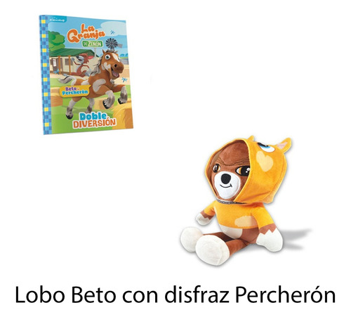 Peluche Con Disfraz La Granja De Zenón 20cm + Libro Cuentos!