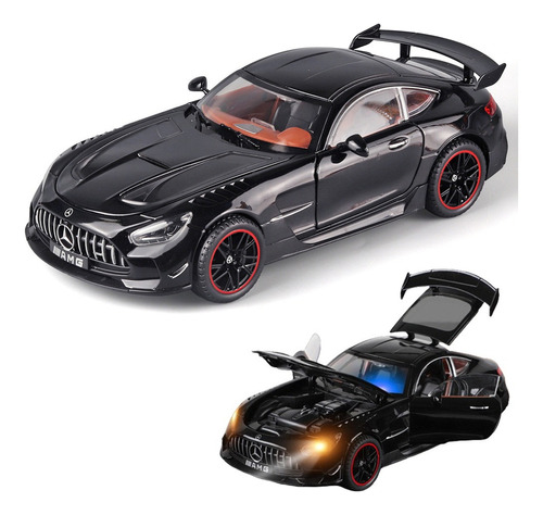 Mercedes Benz Amg Gtr Black Series Miniatura Metal Car 1/18