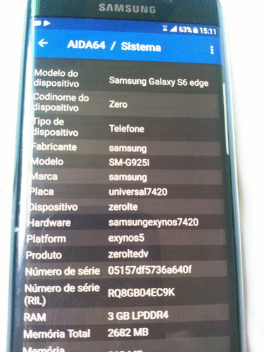 Samsumg Galaxy S6 Edge Verde 64 Gb