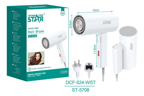 Secador De Pelo 2 Velocidades 1300w Motor Dc