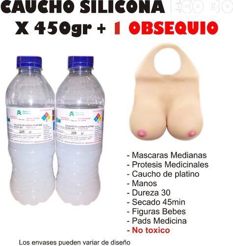 Caucho Silicona Moldes Eco 30 X450g Protesis Manos