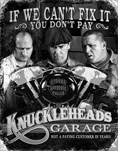 Letrero Metálico De Estaño Three Stooges: Knuckleheads Garag