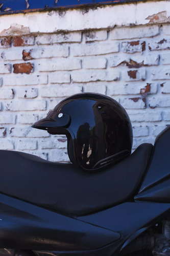 Casco abierto Vertigo V10 Fluid color negro talla L cómodo seguro y liviano