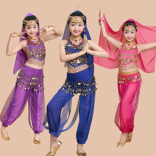 Conjunto De Trajes De Danza Del Vientre Para Niños, Traje