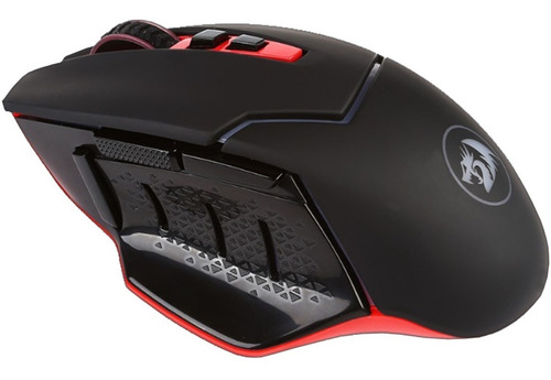 Mouse gamer de juego inalámbrico Redragon Mirage M690 negro y rojo