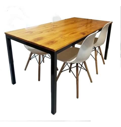 Mesa Comedor Estilo Industrial  120 X 60