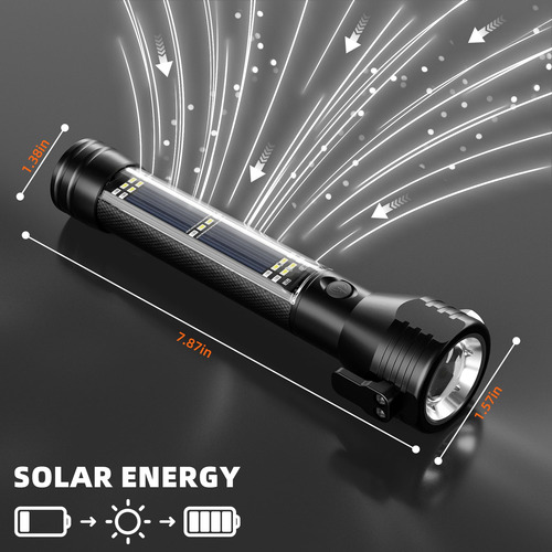 Linterna Led Solar Y Recargable Ultra Brillante Para Exterio Color De La Luz Color De La Linterna