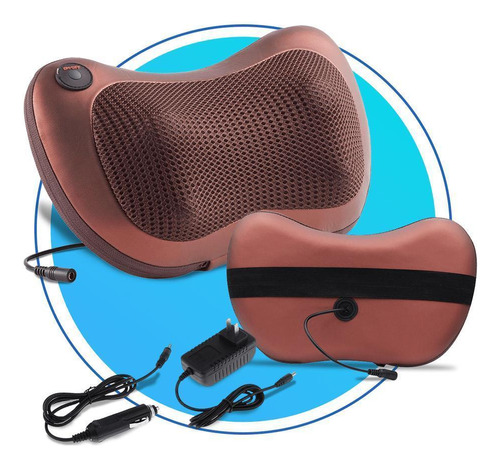 Almofada Shiatsu - 4 Rolos - Aquecimento - Portátil