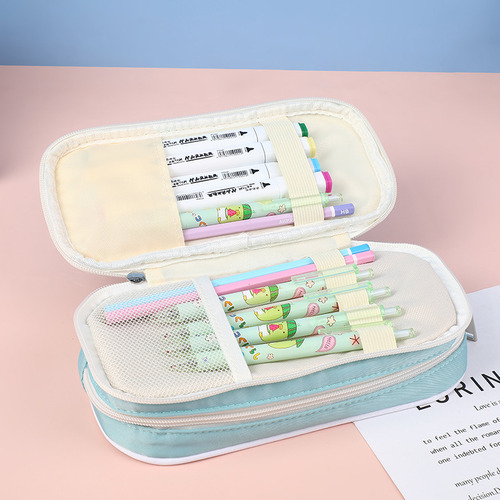 Estuche De Lona De Gran Capacidad Con Cremallera Para Niñas