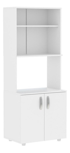 Mueble Auxiliar De Cocina Para Microondas Linea Coby Color Blanco