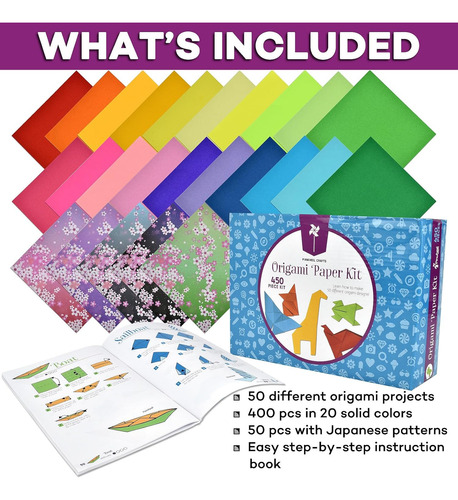 Kit De Papel Para Origami. 450 Hojas