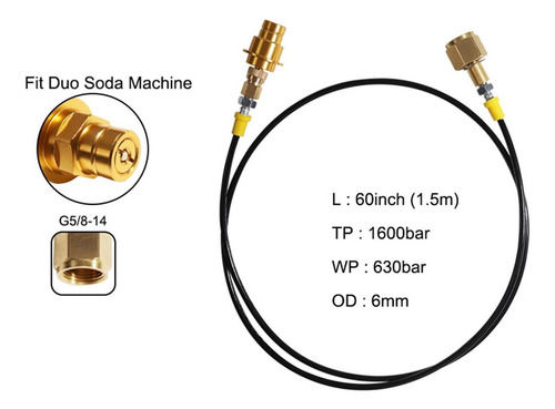 Xiaery Manguera Del Conector De La Botella De Recarga Del