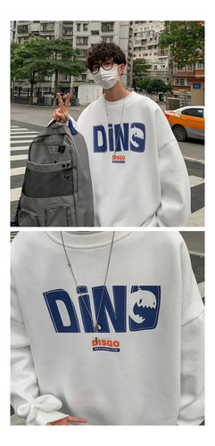 Sudadera De Hombre Con Cuello Redondo Y Estampado De Letras